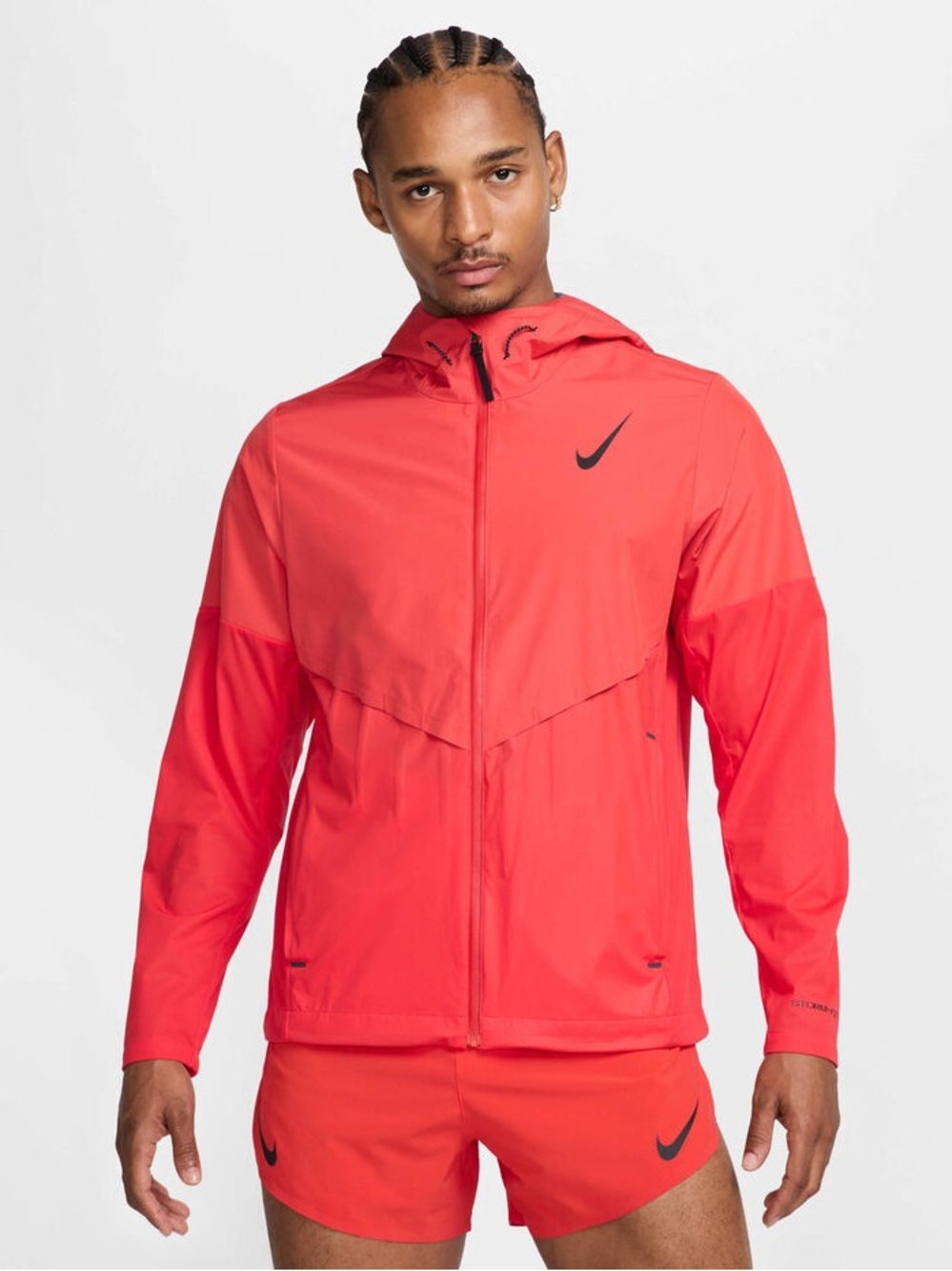 $275 Nike Running Aerogami Rain Jacket - Men's Medium FZ9039 696 Crimson Red